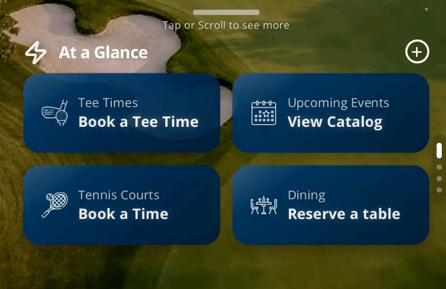 At a Glance home screen section