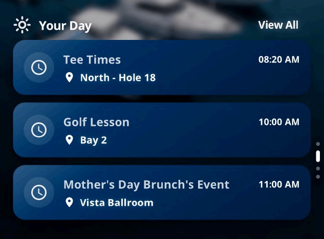 Your Day home screen section
